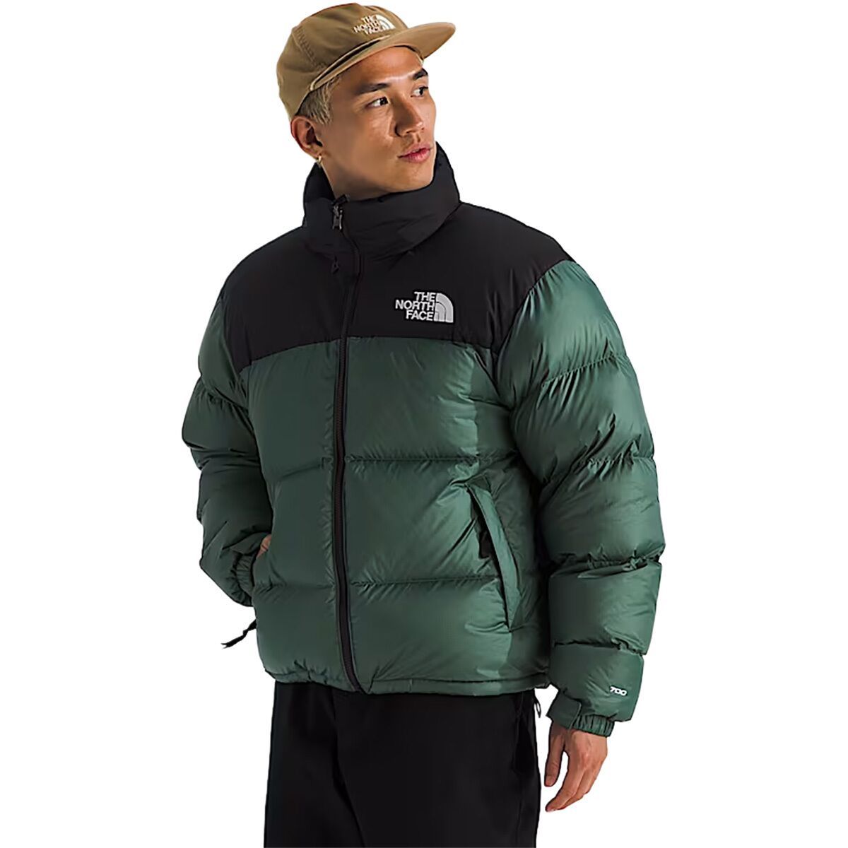 Image of The North Face 1996 Retro Nuptse Jacket - Men's Duck Green/TNF Black, XXL
