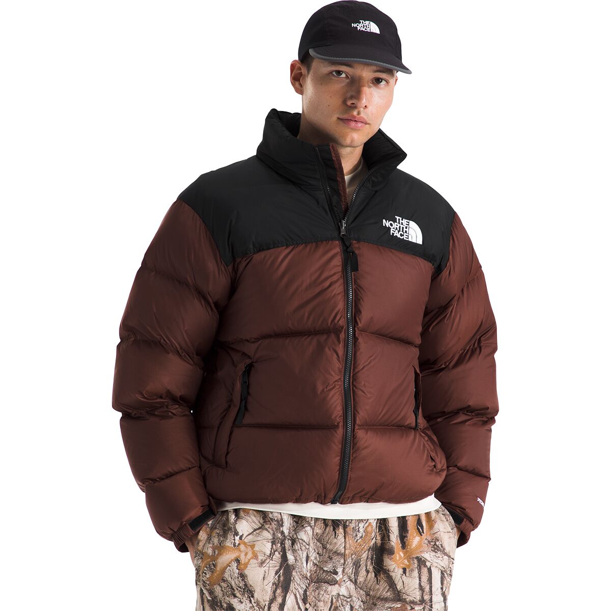 Image of The North Face 1996 Retro Nuptse Jacket - Men's Ember Soil/TNF Black, L