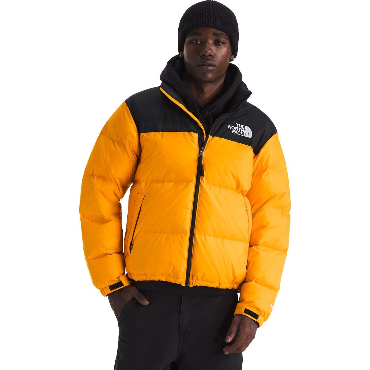 Image of The North Face 1996 Retro Nuptse Jacket - Men's Summit Gold/TNF Black/Recycled Down, L