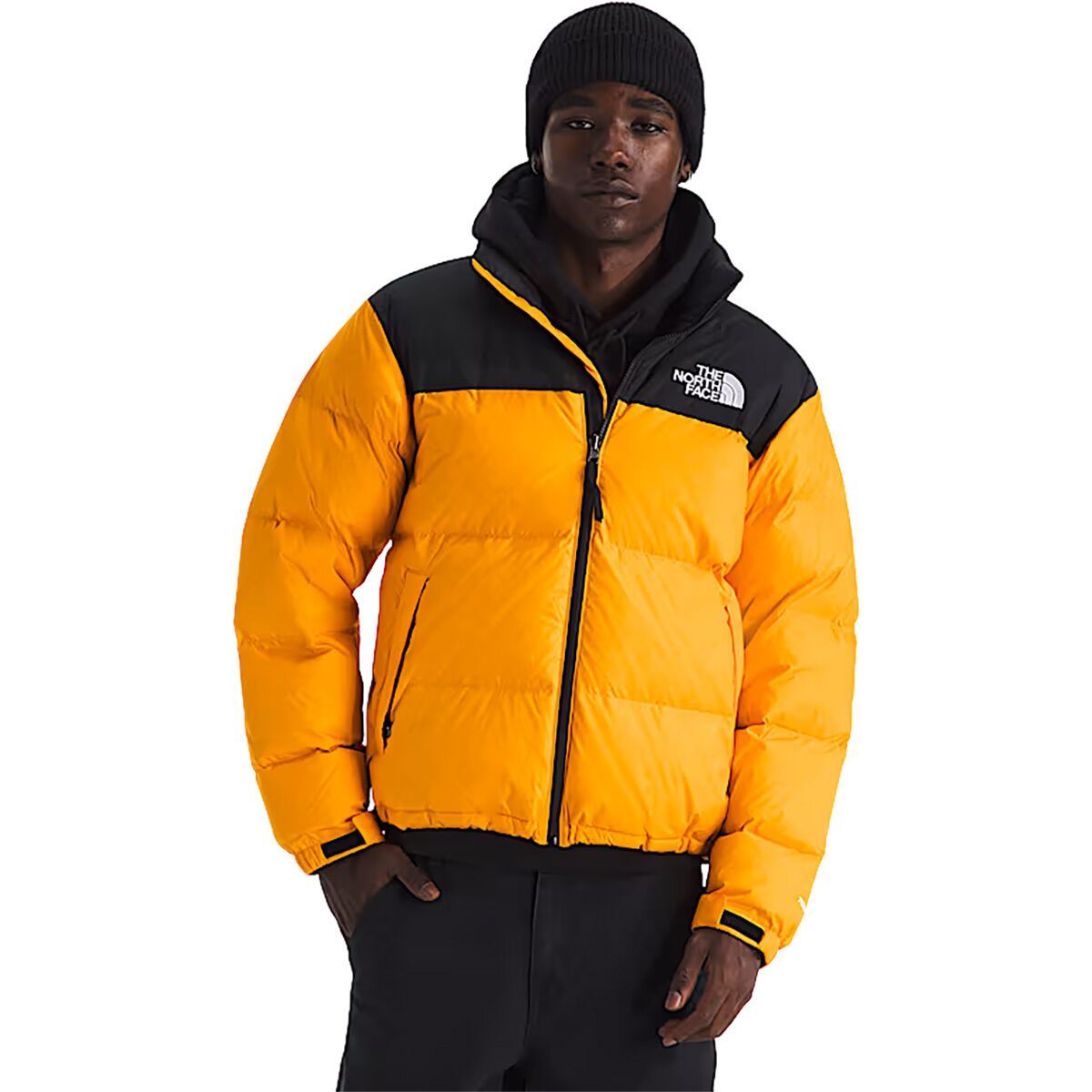 Image of The North Face 1996 Retro Nuptse Jacket - Men's Summit Gold/TNF Black/Recycled Down, L