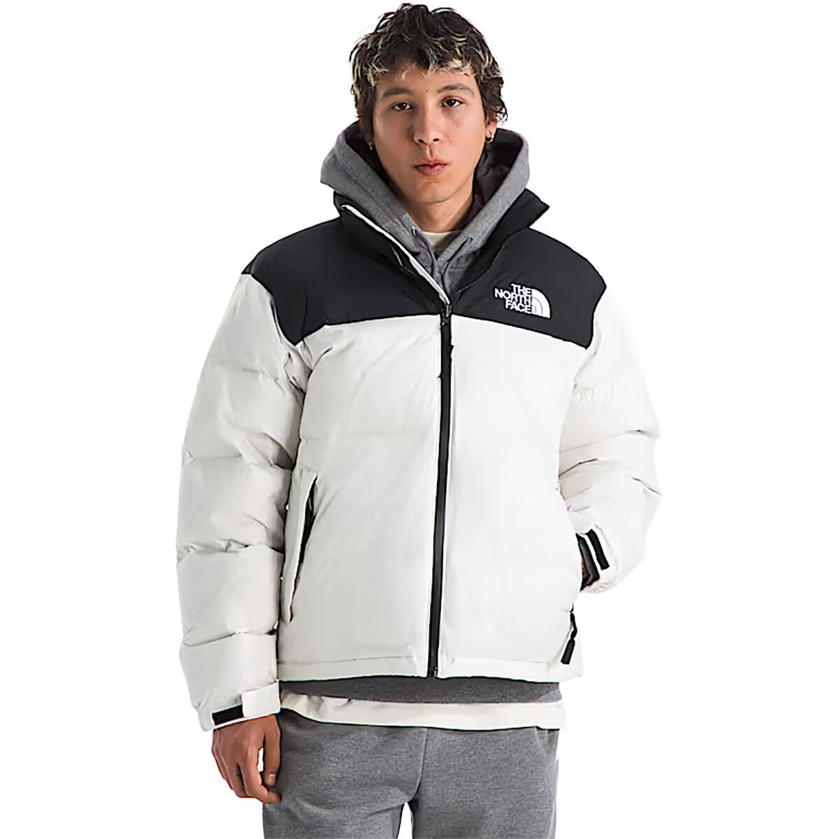 Image of The North Face 1996 Retro Nuptse Jacket - Men's White Dune/TNF Black, S