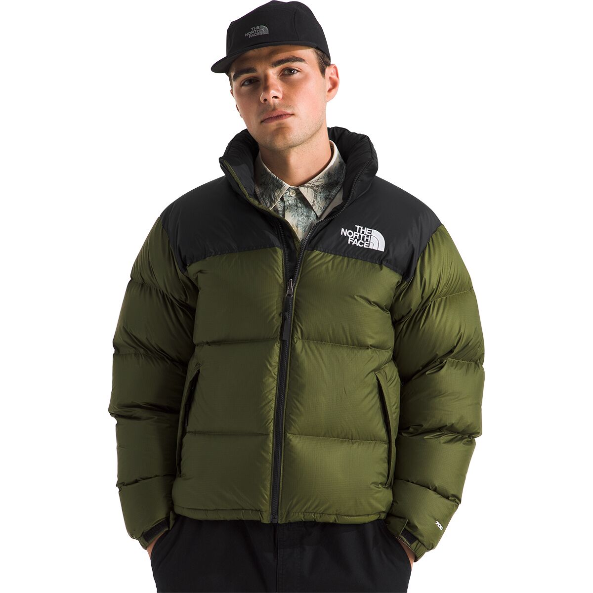 Image of The North Face 1996 Retro Nuptse Jacket - Men's Woodland Green/TNF Black, M