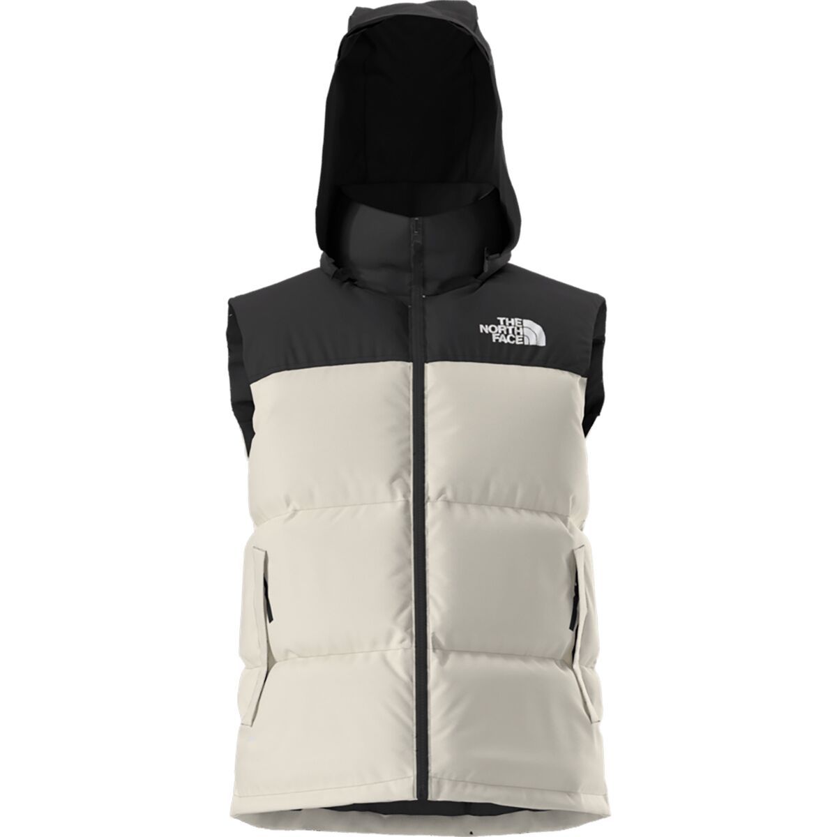 Image of The North Face 1996 Retro Nuptse Vest - Men's White Dune/TNF Black/Recycled Down, XL