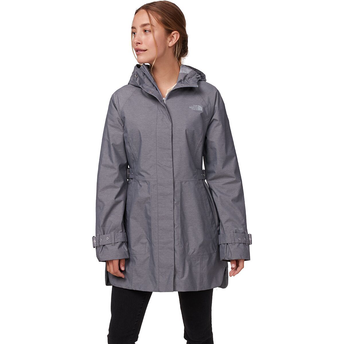 north face rain trench