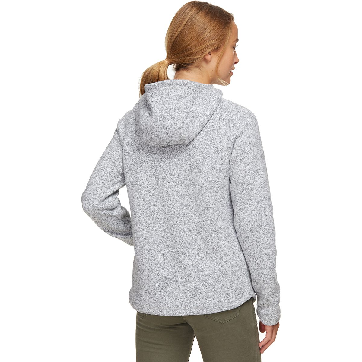 women's crescent hooded pullover