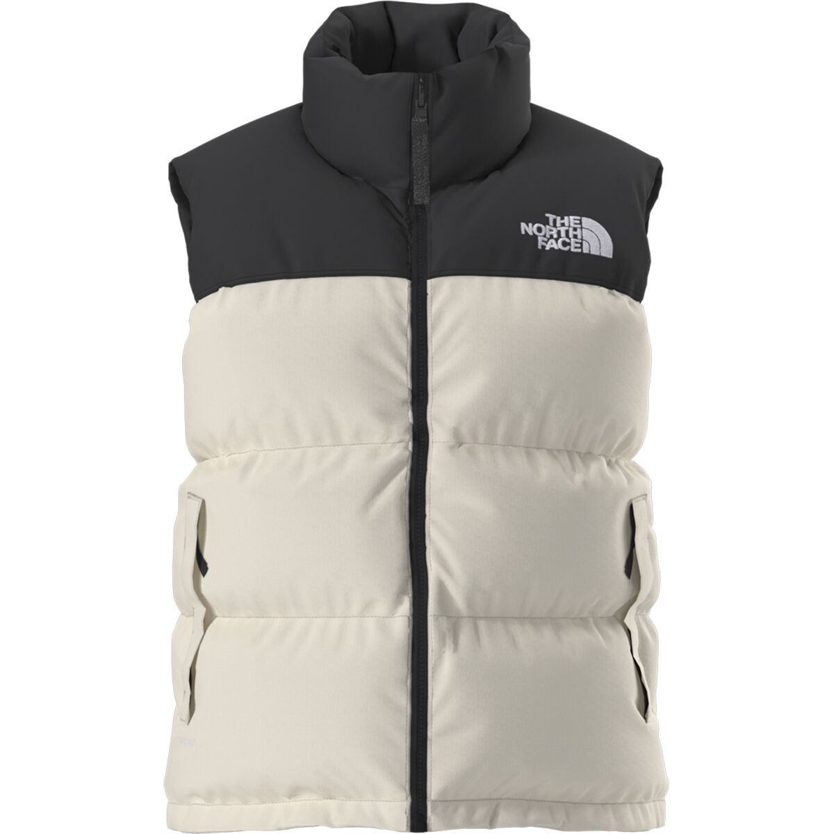 Image of The North Face 1996 Retro Nuptse Vest - Women's White Dune/TNF Black, XL