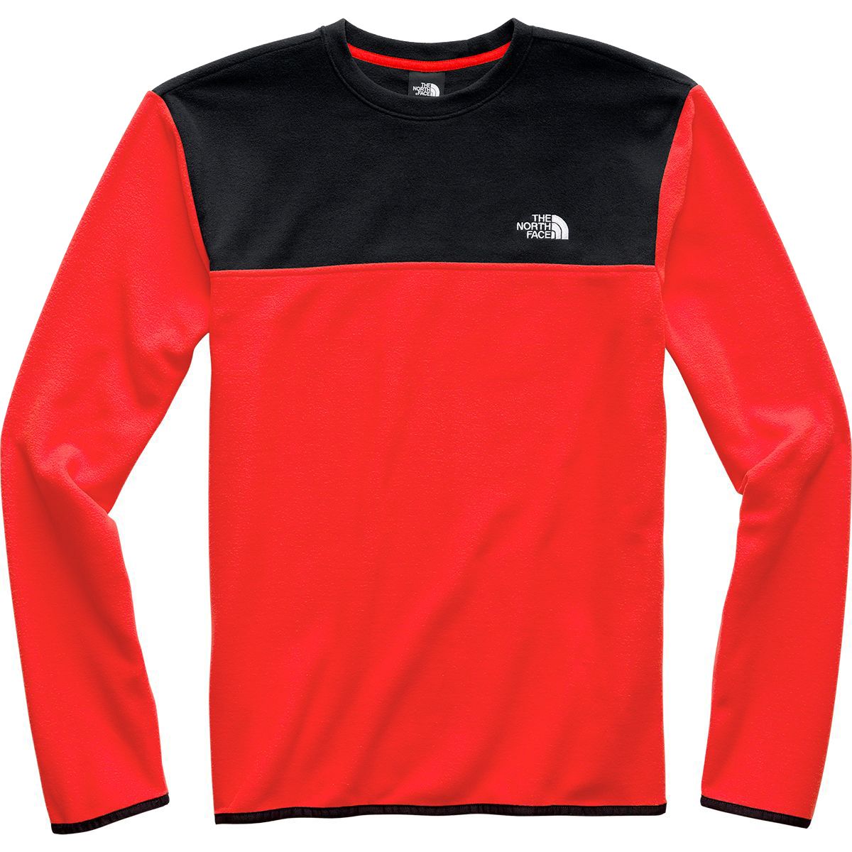 the north face tipped logo crew sweatshirt