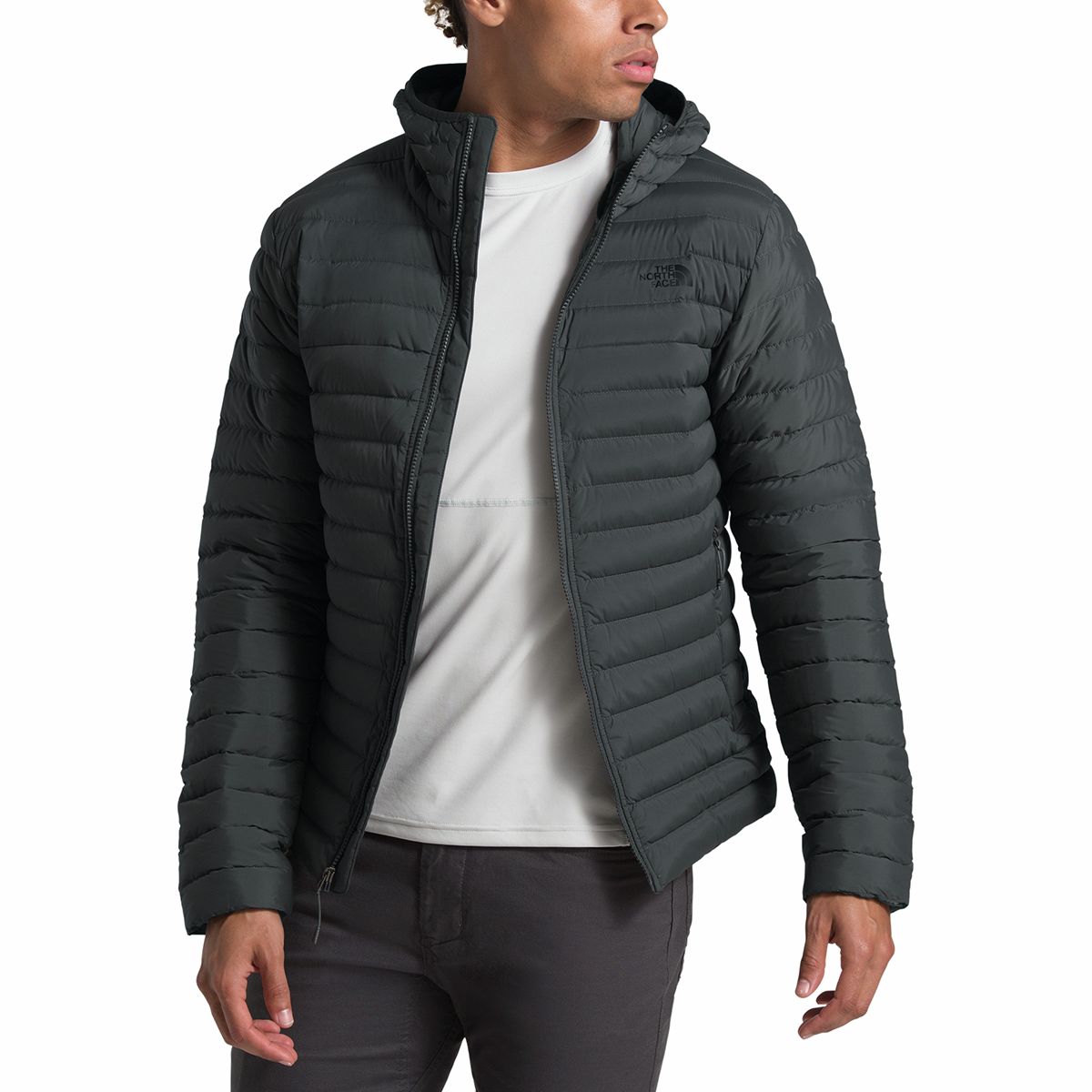 North face men s top stretch hooded down jacket