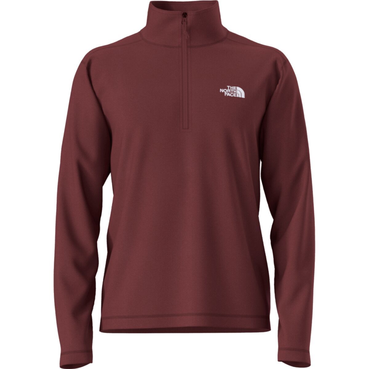 Image of The North Face Textured Cap Rock 1/4-Zip Fleece Jacket - Men's Sumac Heather, S