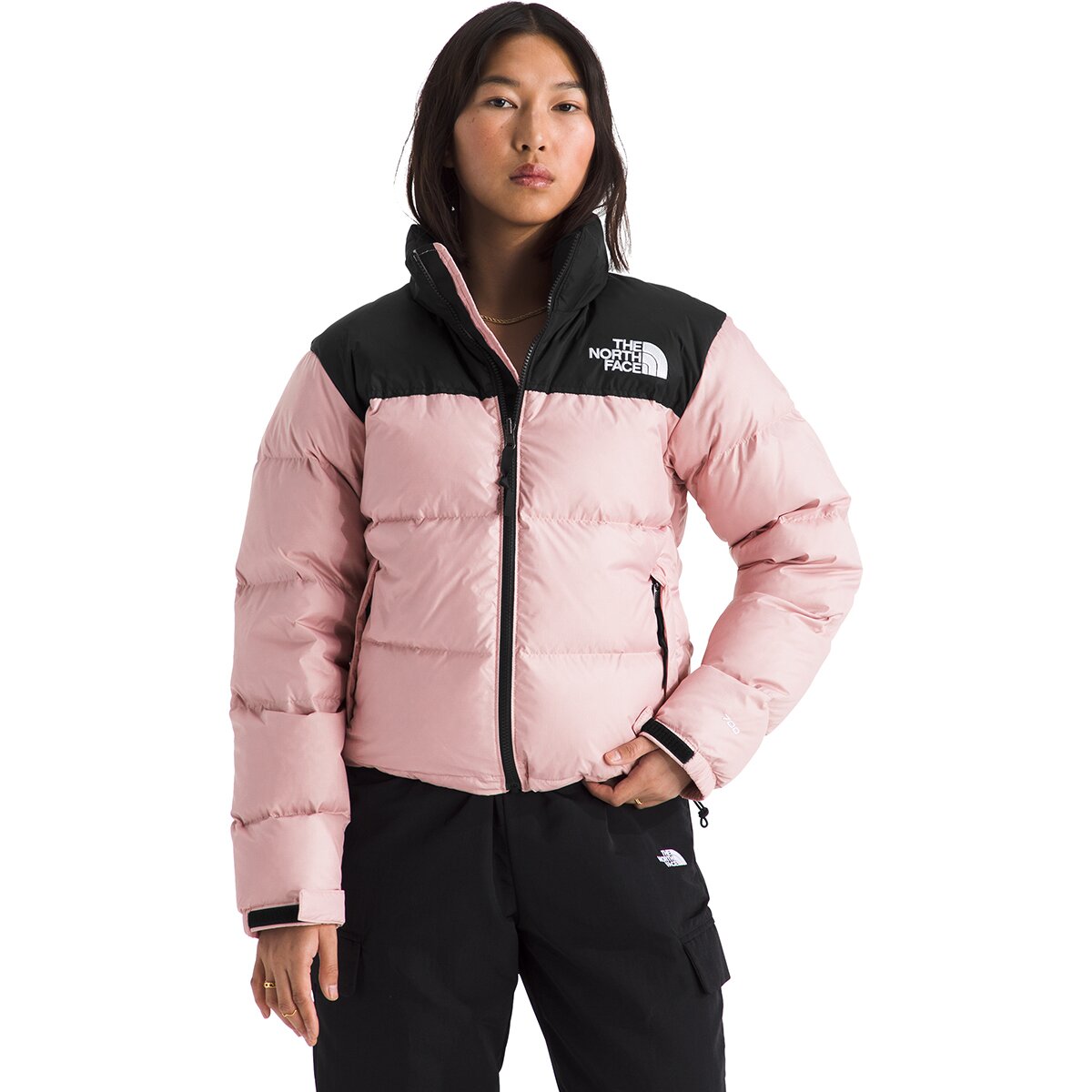 Image of The North Face 1996 Retro Nuptse Jacket - Women's Metal Pink/TNF Black, M