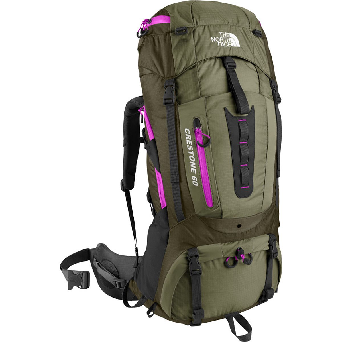 THE NORTH FACE CRESTONE 60 リュック The North Face Hiking Backpack Crestone 60 Grey/Green Internal