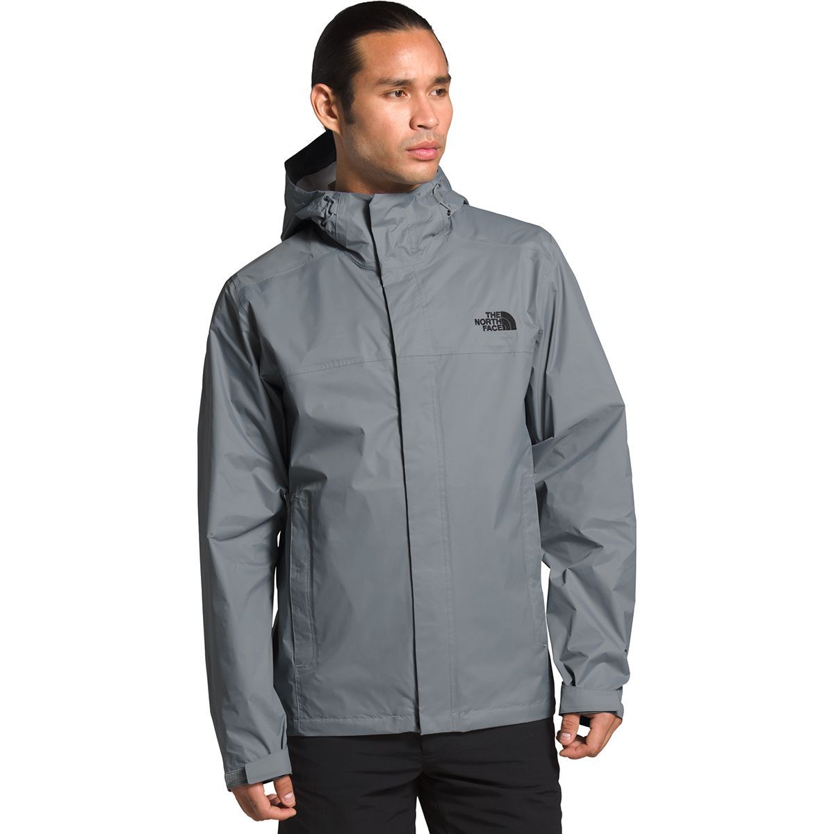 Image of The North Face Venture 2 Hooded Jacket - Men's Mid Grey/Mid Grey/Tnf Black, XXL