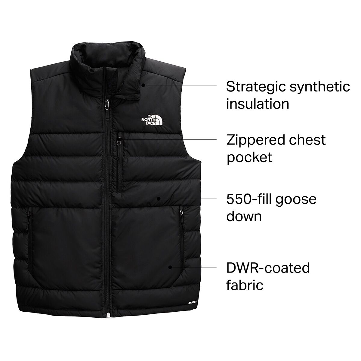 North face men's aconcagua down vest outlet