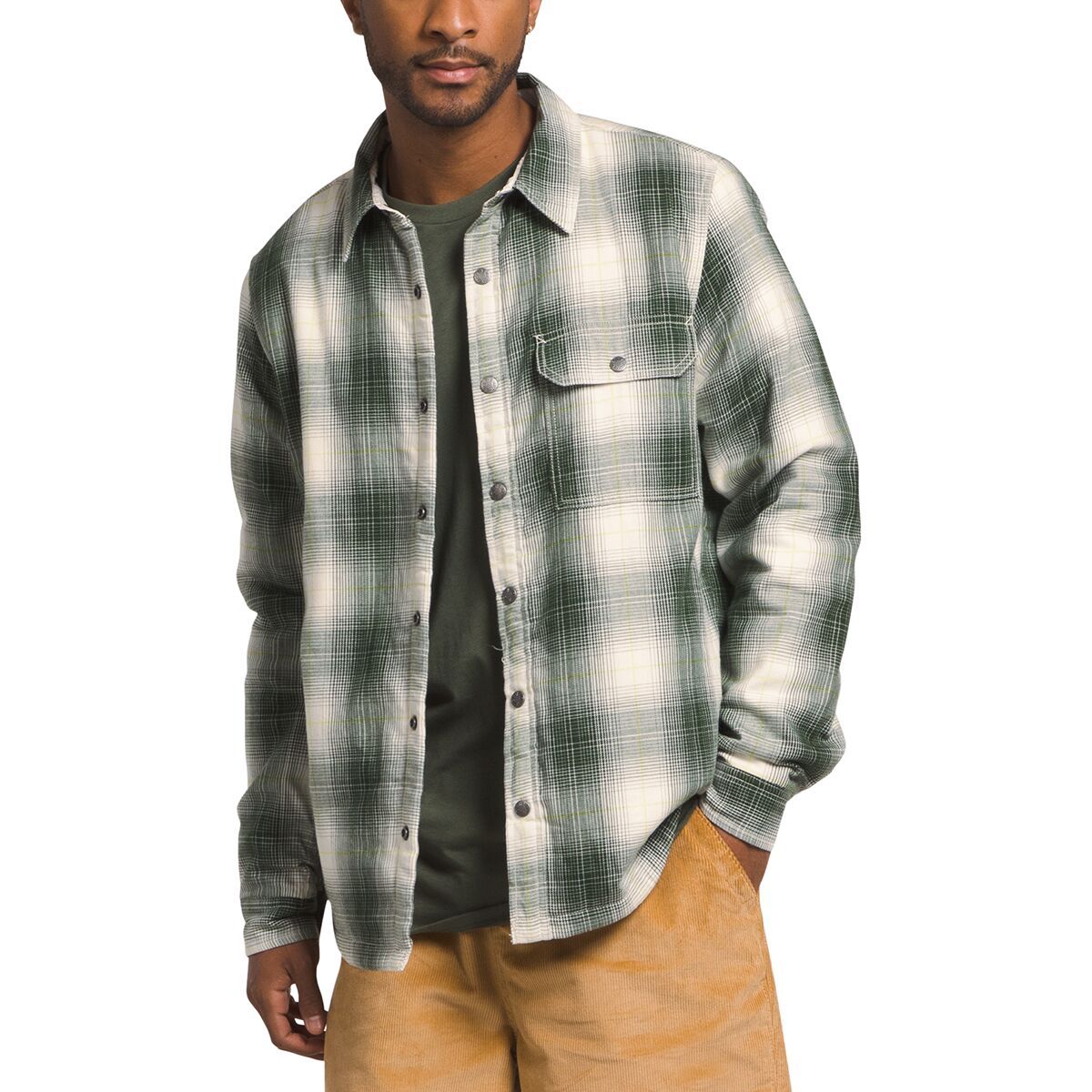 The North Face Campshire Shirt - Men's Gardenia Medium Half Dome Shadow Plaid, XL