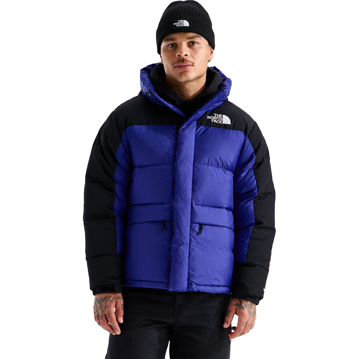 Image of The North Face HMLYN Down Parka - Men's Bold Blue/TNF Black, M