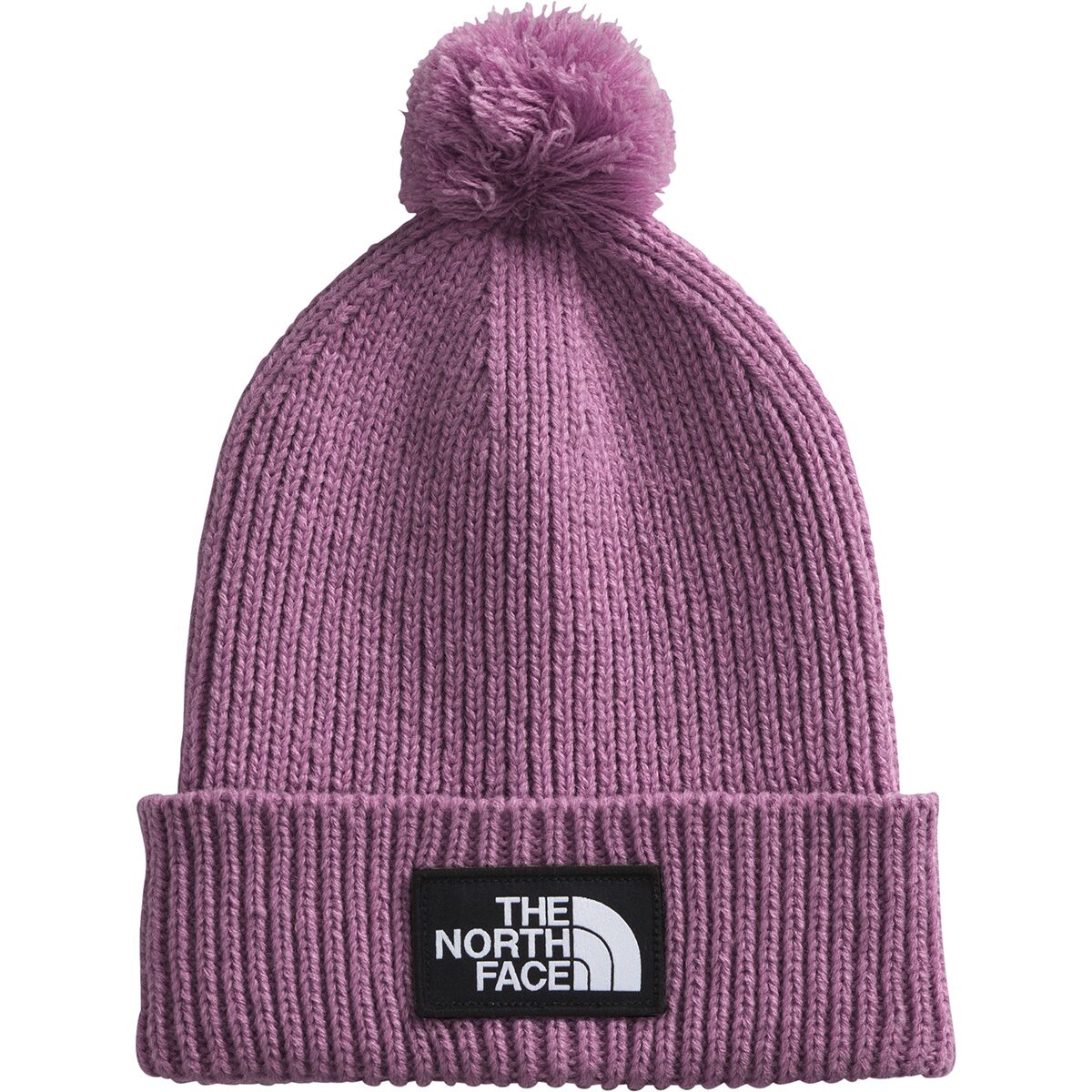 North Face Logo Box Pom Beanie