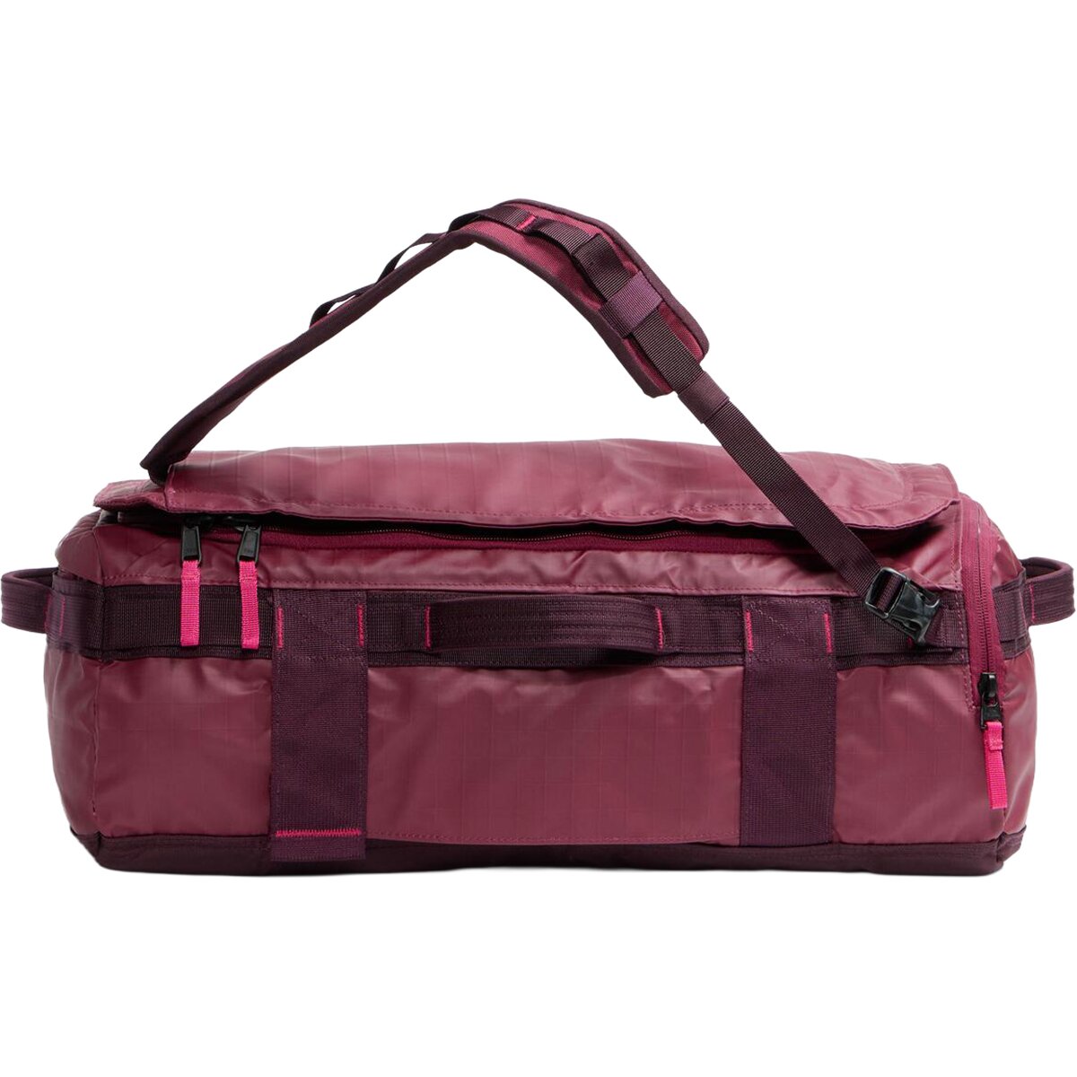 Image of The North Face Base Camp Voyager 32L Duffel Bag Burgundy Crush/Deep Burgundy/Lali Guran, One Size