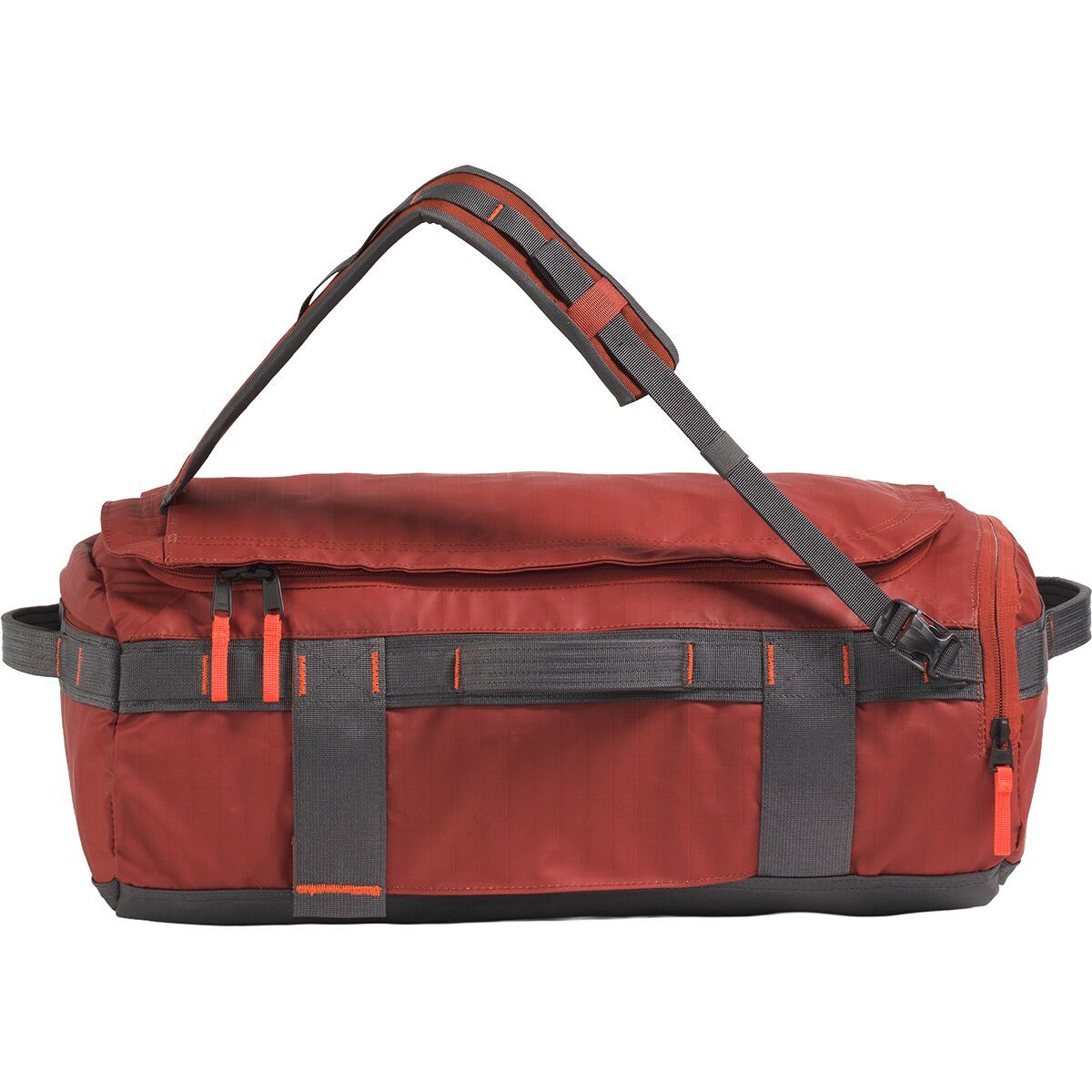Image of The North Face Base Camp Voyager 32L Duffel Bag Iron Clay/Anthracite Grey/Lava Red, One Size