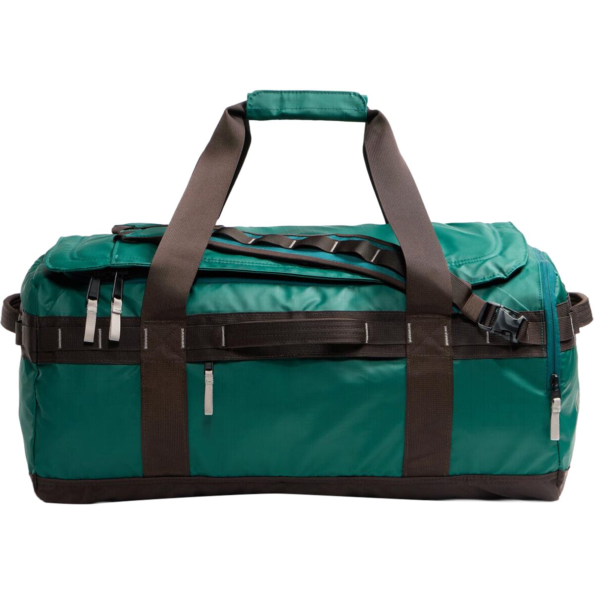 Image of The North Face Base Camp Voyager 62L Duffel Bag Pacific Teal/Dark Chestnut/Stone Slab, One Size