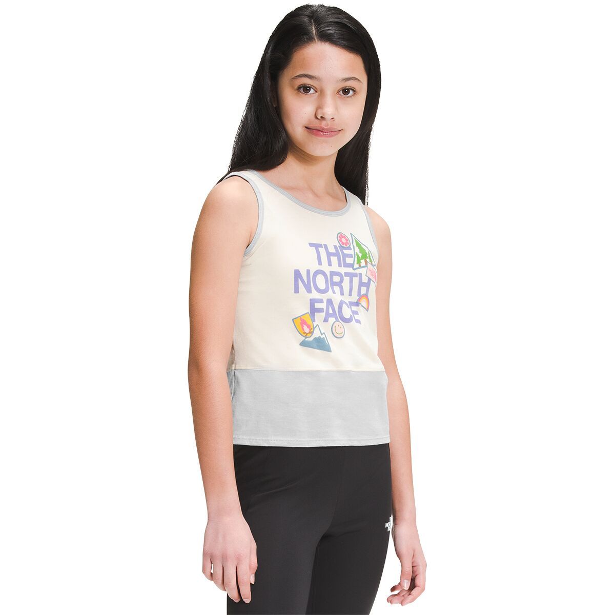 The North Face Tri-Blend Tank Top - Girls' Vintage White Heather, XL