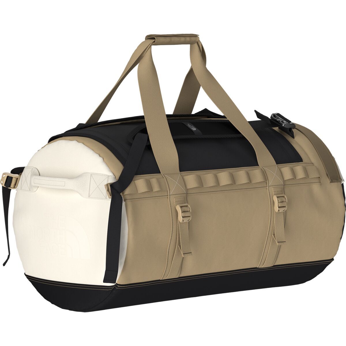 Image of The North Face Base Camp M 71L Duffel Bag Khaki Stone/White Dune/TNF Black, One Size