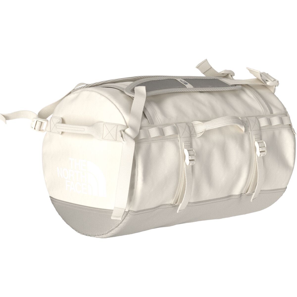 The North Face Base Camp S 50L Duffel Bag White Dune/TNF White