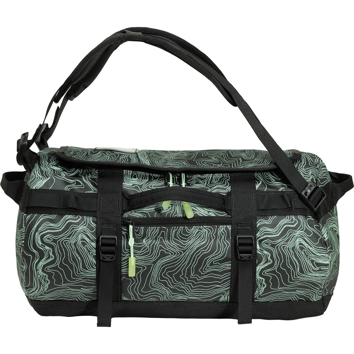 Image of The North Face Base Camp XS 31L Duffel Bag TNF Black Glowing Topo Print, One Size