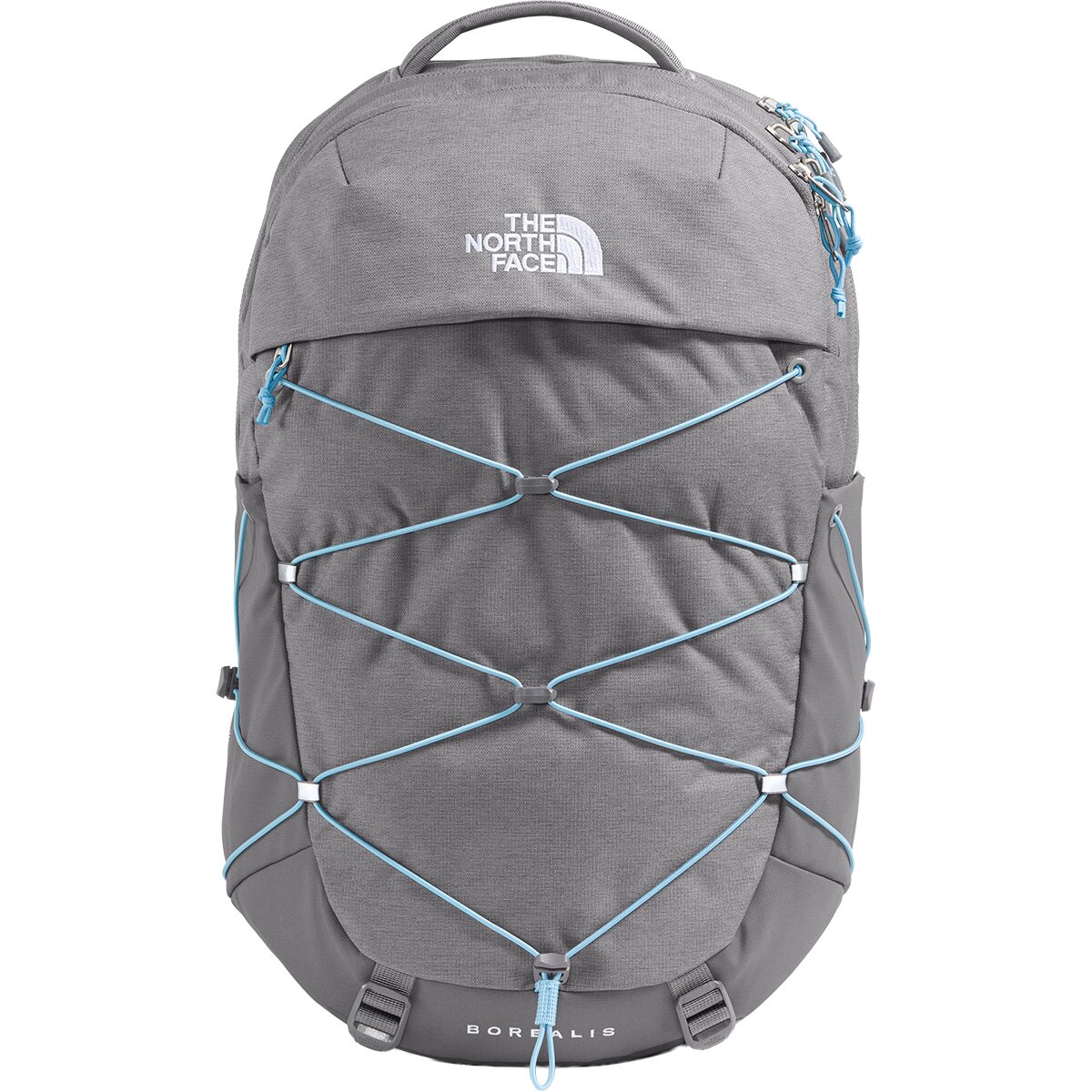 Image of The North Face Borealis 27L Backpack - Women's Zinc Grey Dark Heather/Powder Blue-NPF, One Size
