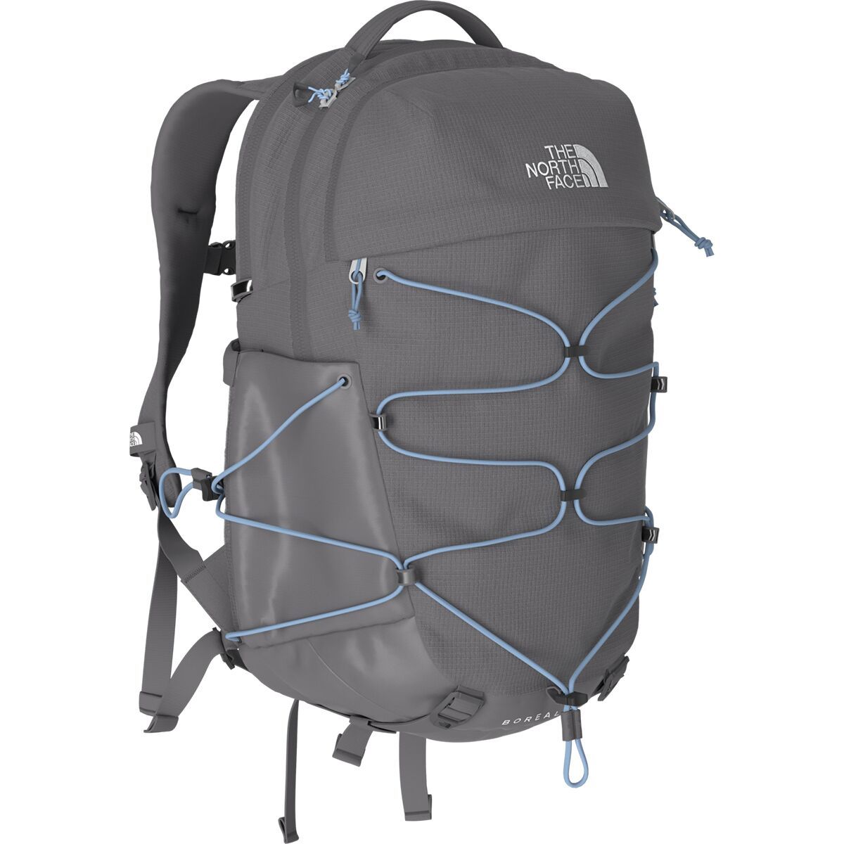 Image of The North Face Borealis 27L Backpack - Women's Zinc Grey Dark Heather/Powder Blue-NPF, One Size