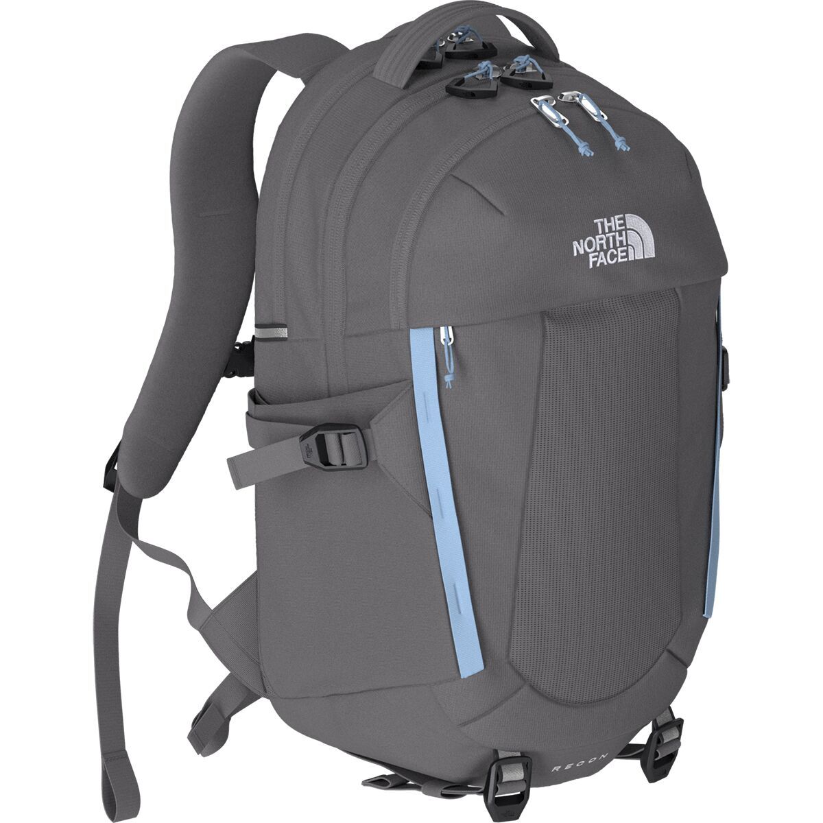 Image of The North Face Recon 30L Backpack - Women's Zinc Grey Dark Heather/Powder Blue-NPF, One Size