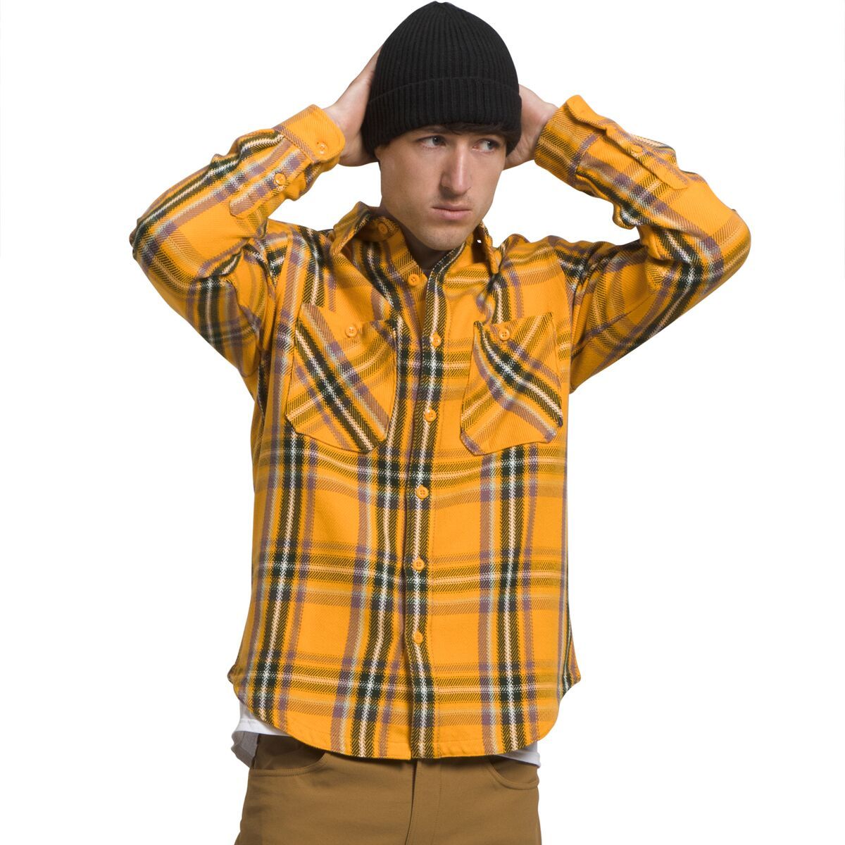 The North Face Valley Twill Flannel Shirt - Men's Summit Gold Medium Bold Shadow Plaid, 3XL