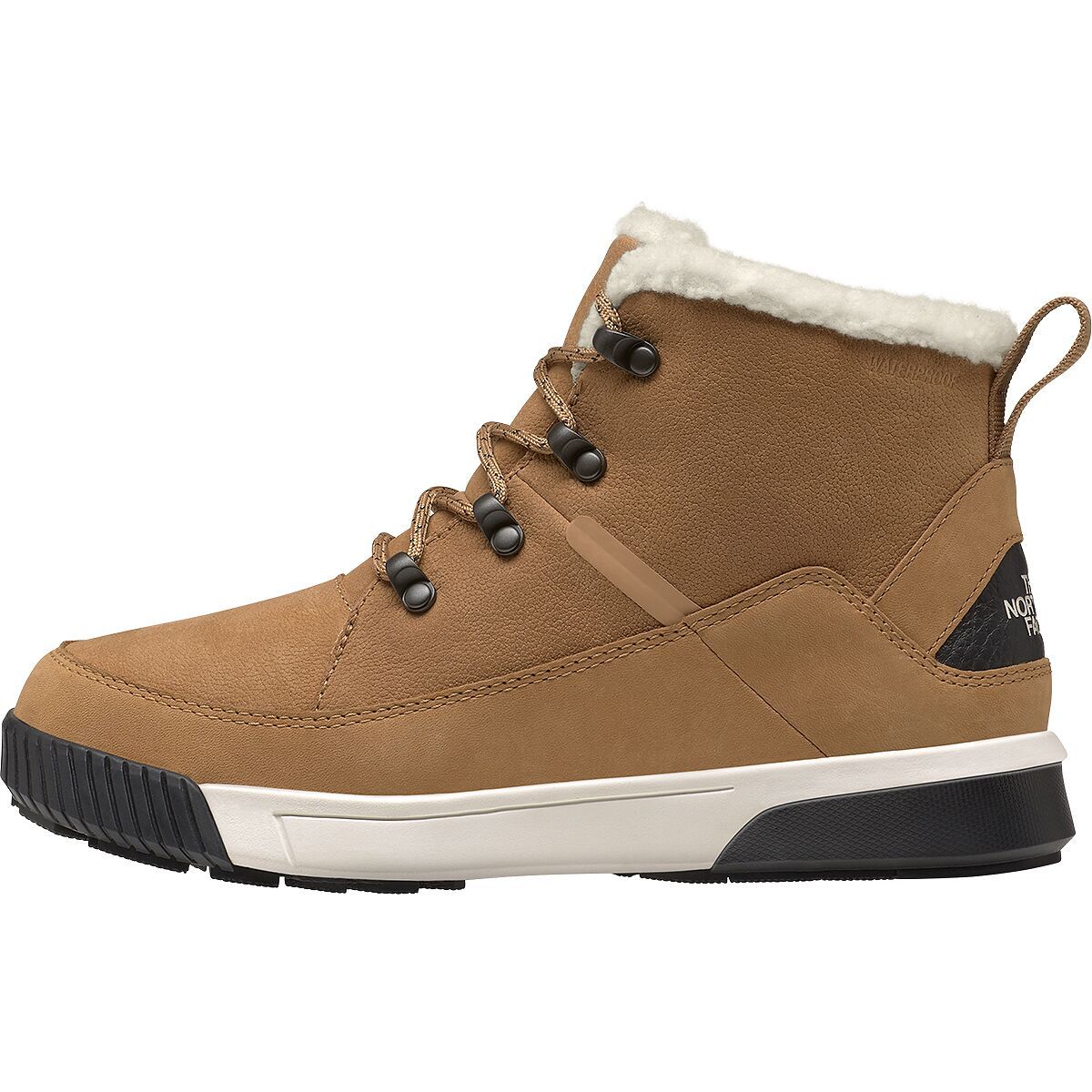 Image of The North Face Sierra Mid Lace Waterproof Boot - Women's Almond Butter/TNF Black, 9.0