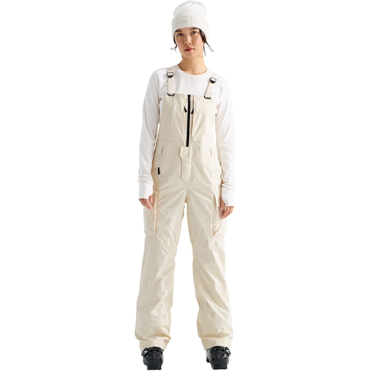 Image of The North Face Freedom Bib Pant - Women's White Dune 2, M/Reg
