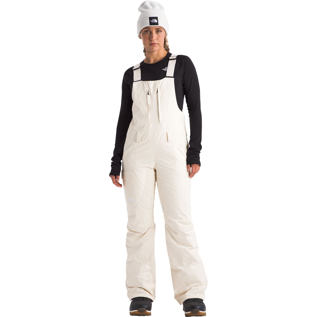 Image of The North Face Freedom Insulated Bib Pant - Women's White Dune, S/Reg