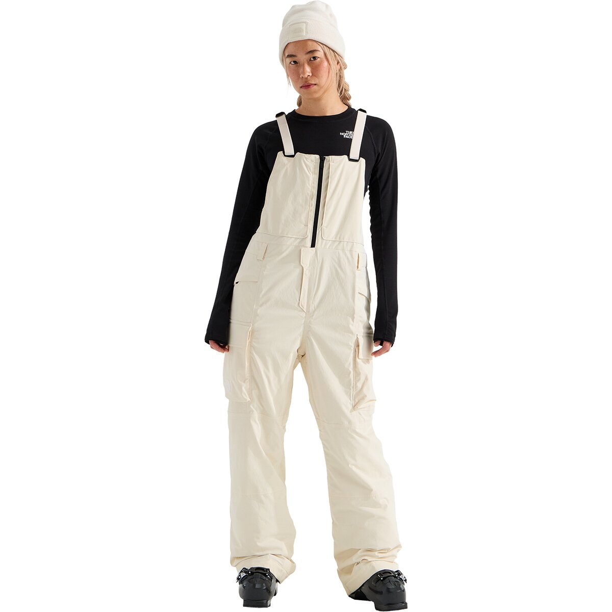 Image of The North Face Freedom Insulated Bib Pant - Women's White Dune 2, S/Reg