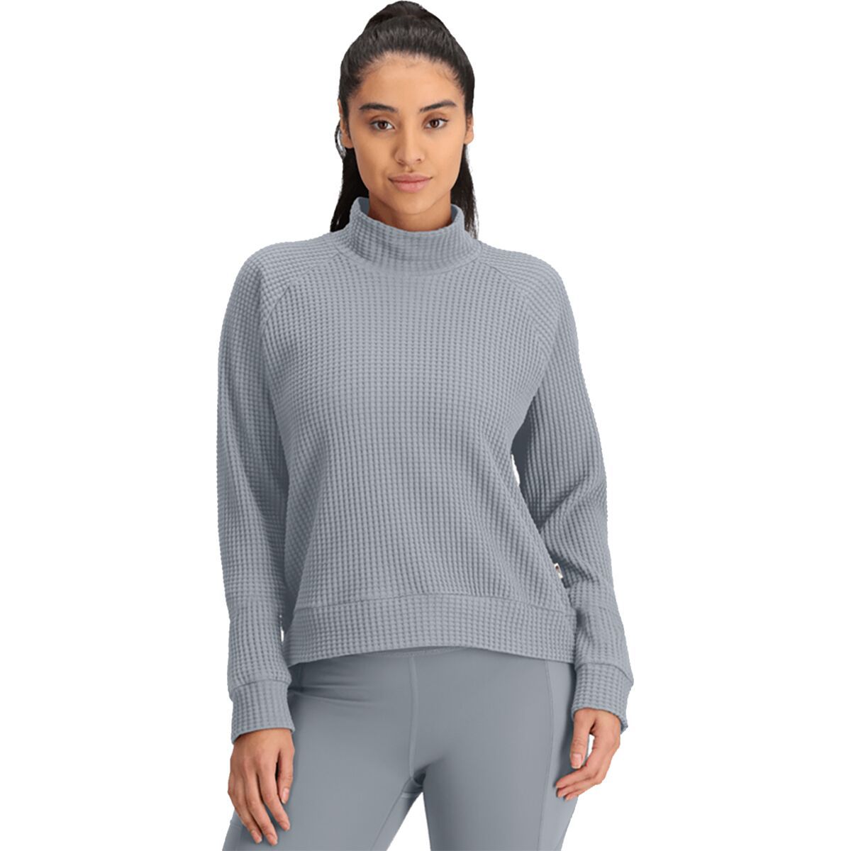 Image of The North Face Mock Neck Chabot Top - Women's Blue Flax, XS