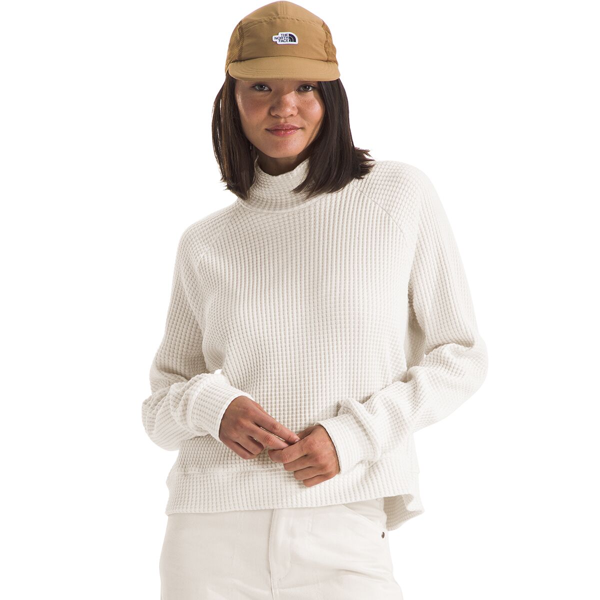 Image of The North Face Mock Neck Chabot Top - Women's White Dune, XL