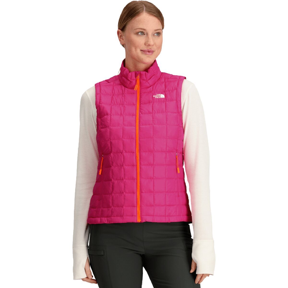 The North Face ThermoBall Eco Vest - Women's Mr. Pink/Power Orange, XL