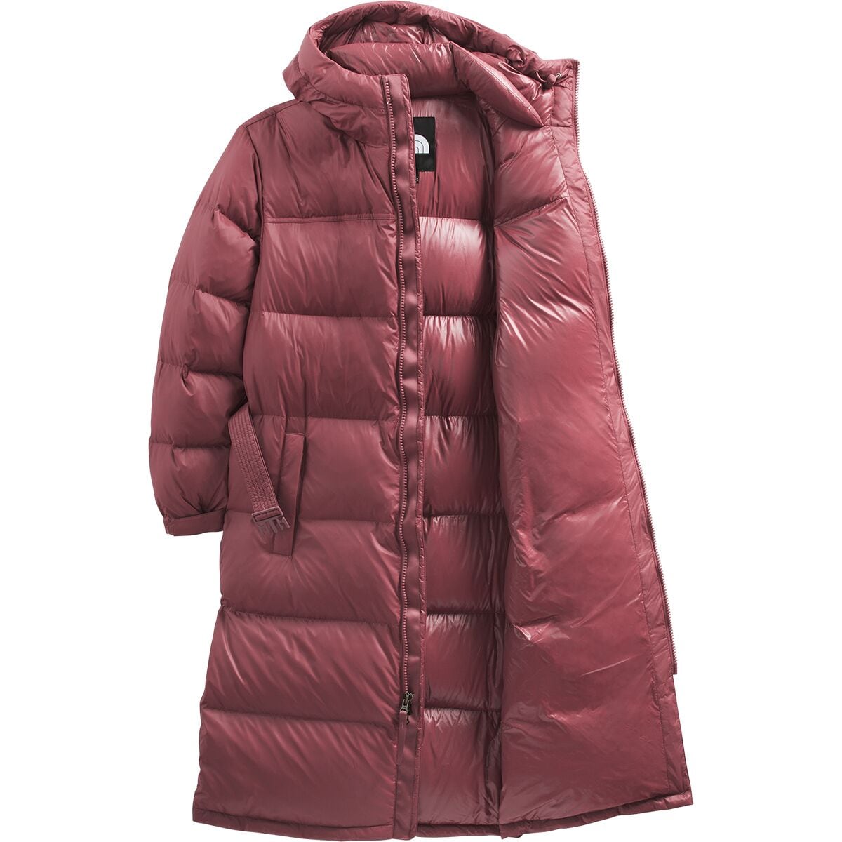  THE NORTH FACE Women's Women's Nuptse Belted Long Parka, TNF  Black, M : Clothing, Shoes & Jewelry