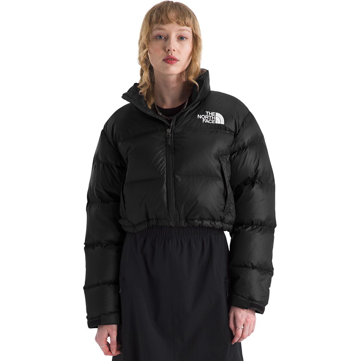 Image of The North Face Nuptse Short Jacket - Women's TNF Black/TNF Black/Recycled Down, L
