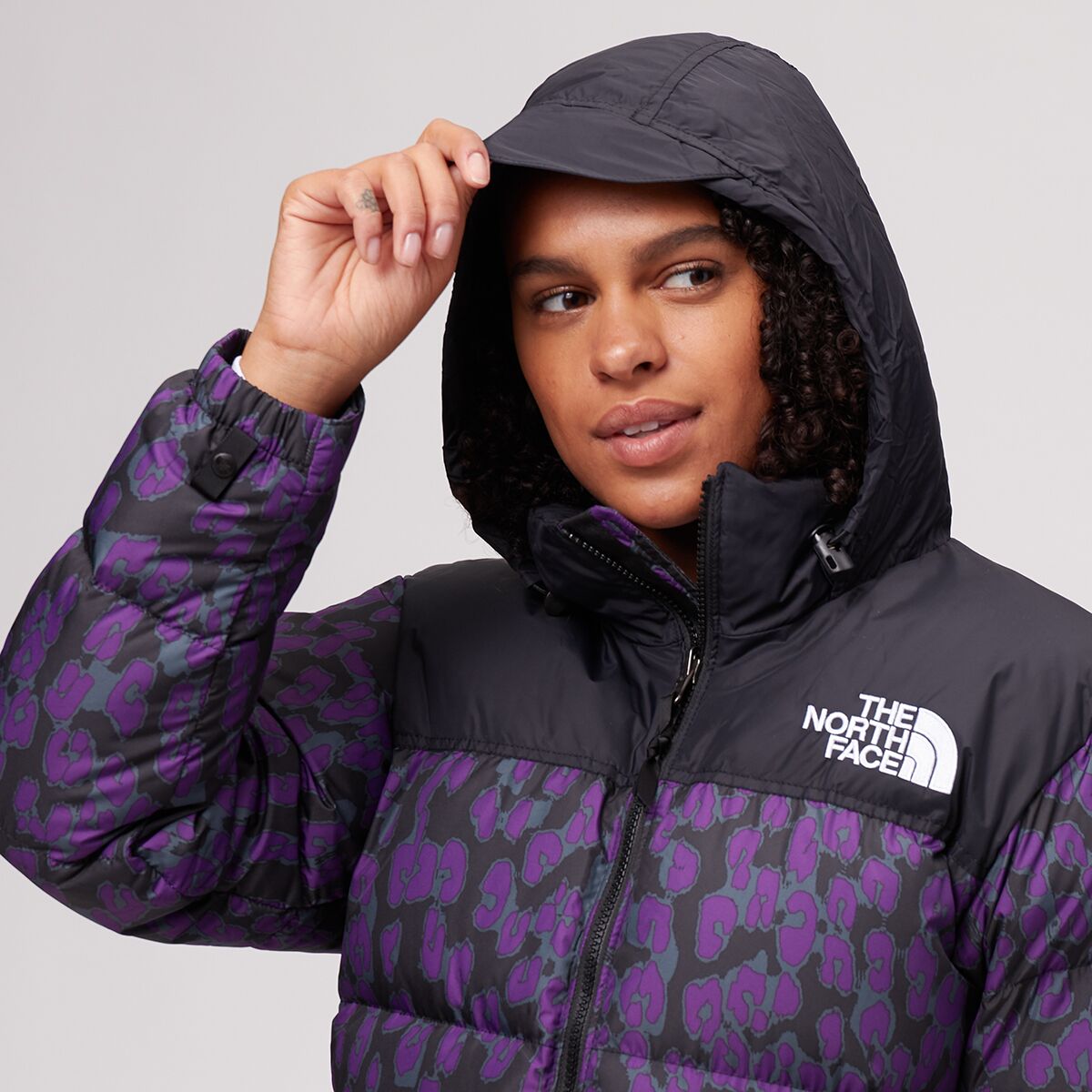 The North Face Printed Nuptse Jacket Black