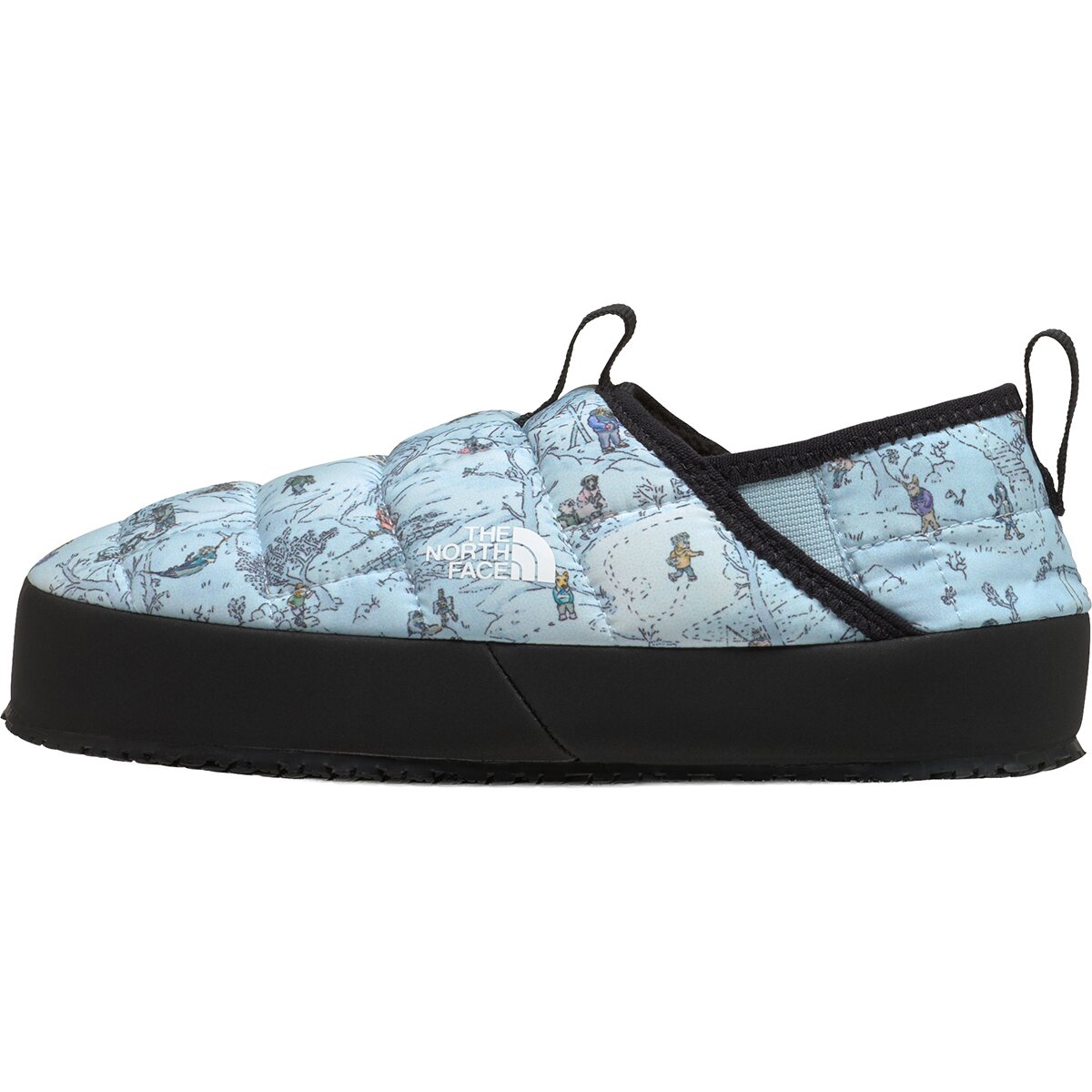 Image of The North Face ThermoBall Traction Mule II Slipper - Kids' TNF Winter Dogs Print/TNF Black, 4.0
