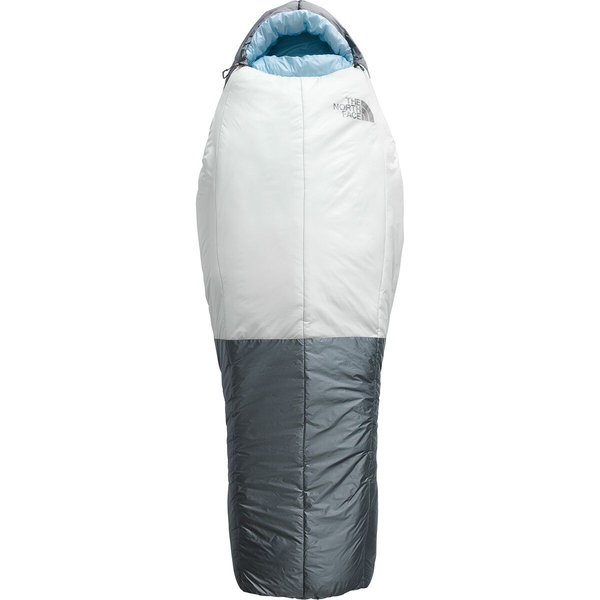 The North Face Cat's Meow Sleeping Bag: 20F Synthetic - Women's Beta Blue/Tin Grey-NPF, Reg/Right Zip