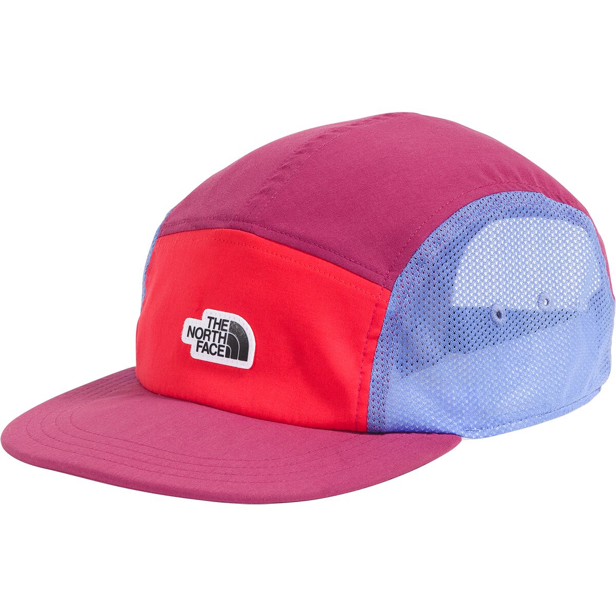 Image of The North Face Class V 5 Panel Hat Cyber Berry/Virtual Blue/Hibiscus, One Size