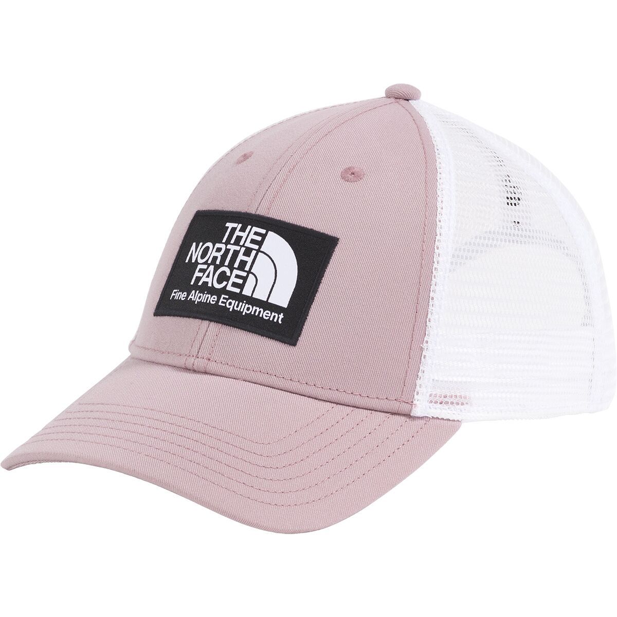 Image of The North Face Mudder Trucker Hat - Men's Metal Pink/TNF White, One Size