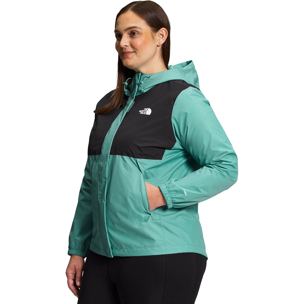 The North Face Women's Antora Jacket, 3X, TNF Black/Wasabi