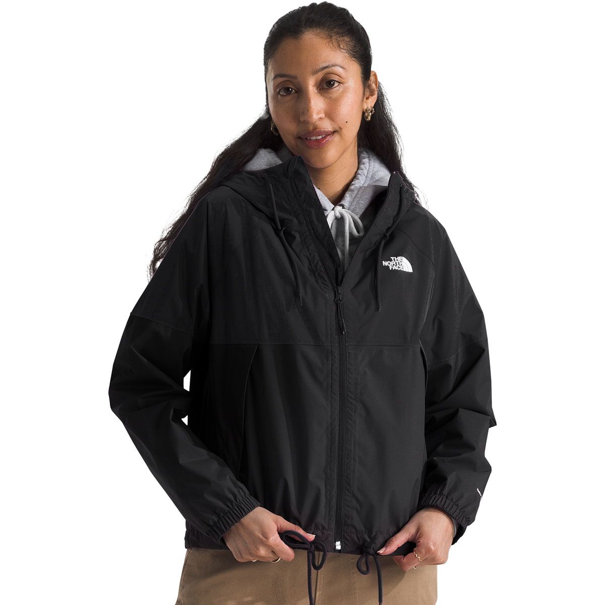 Image of The North Face Antora Rain Hooded Jacket - Women's TNF Black/NPF, XXS