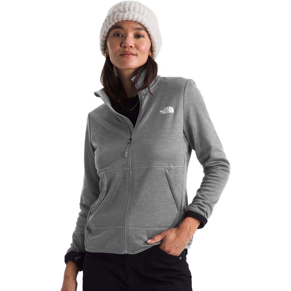 Image of The North Face Canyonlands Full-Zip Jacket - Women's TNF Medium Grey Heather/NPF, XL