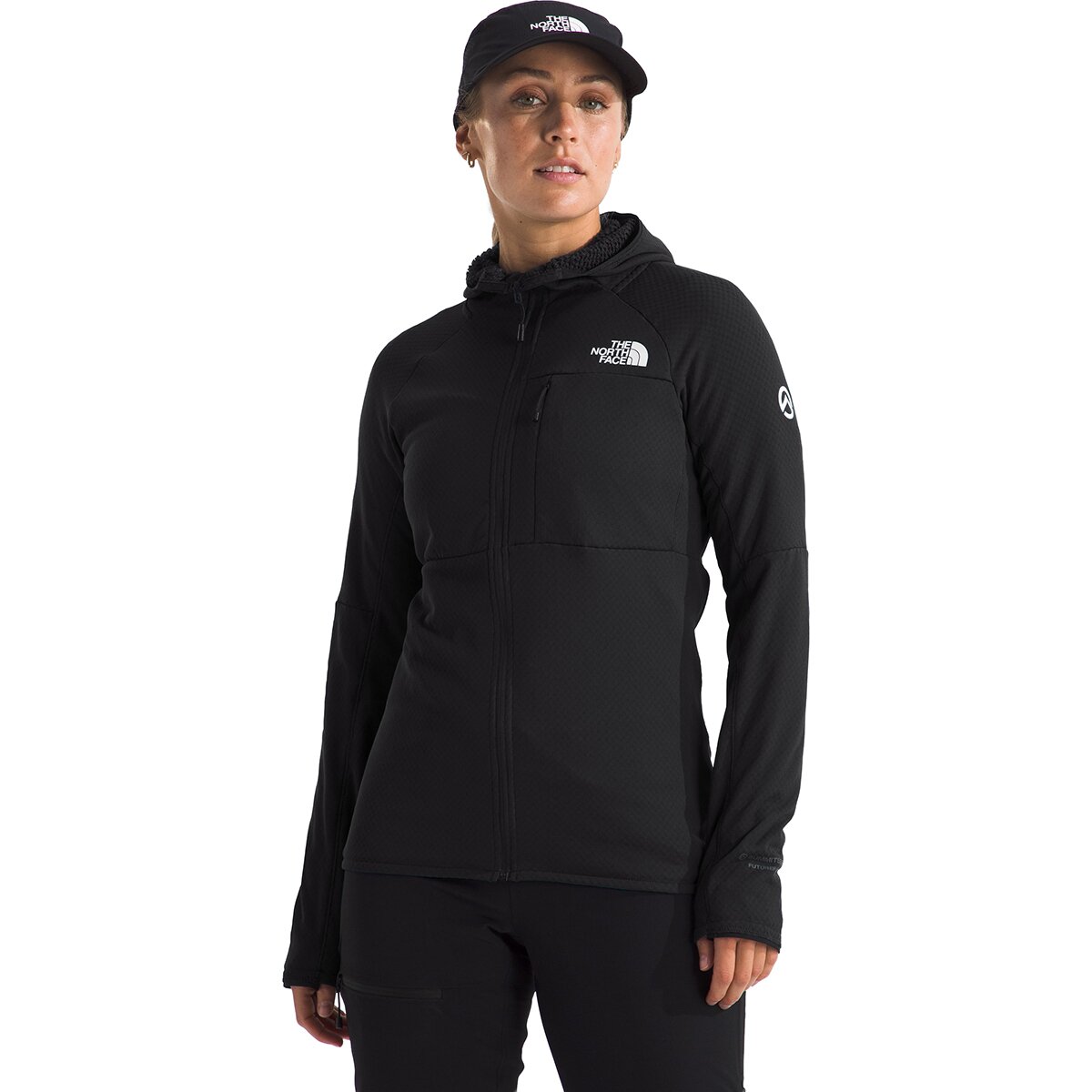 Image of The North Face Summit FUTUREFLEECE Full-Zip Hooded Jacket - Women's TNF Black/NPF, L