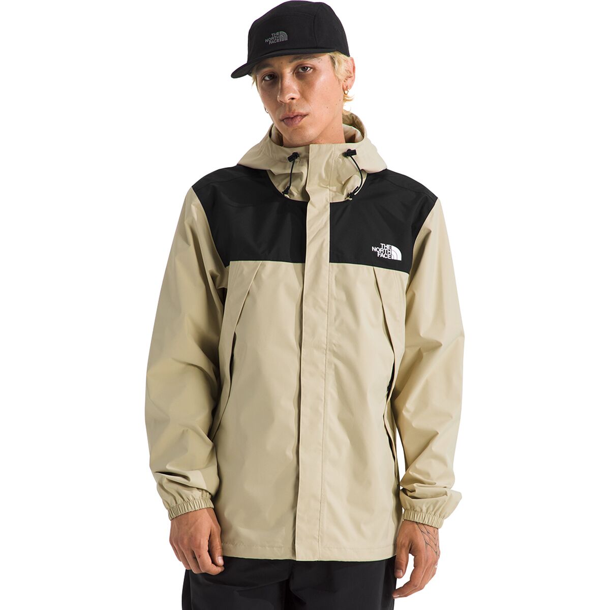 Image of The North Face Antora Jacket - Men's Desert Stone/TNF Black, M